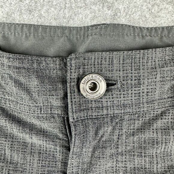Lululemon Shorts Mens 29 Charcoal Gray Print Chino Performance Preppy Golf 11" - Picture 3 of 12